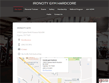 Tablet Screenshot of ironcitygymhardcore.com